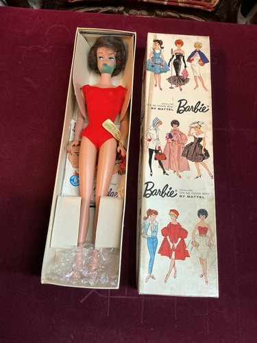 Rara barbie vintage 1962 bruna - vintage,
